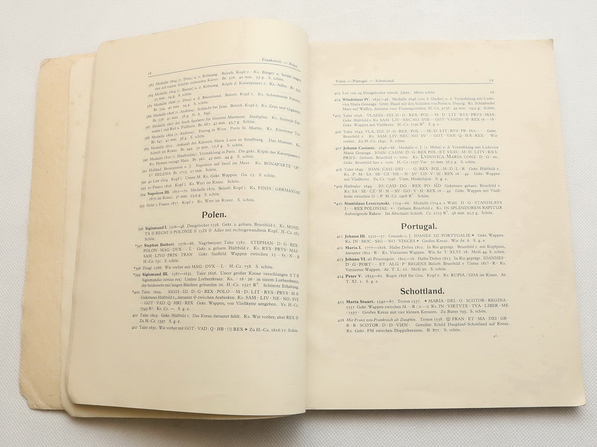 Katalog aukcyjny Adolph Hess Nachfolger „Münzen und Medaillen Neuere Taler Reichsmünzen” Frankfurt a. Main, 21. Juni 1927